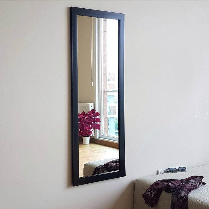 Hanah Home Espejo A203 Marco Laminado Negro 40x105 cm